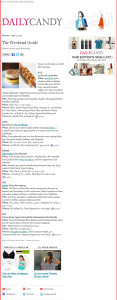 Daily Candy email