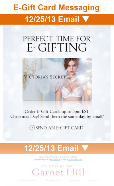View Examples of E-Gift Card Messaging