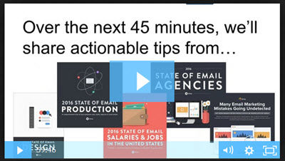 Watch the State of Email Webinar recording