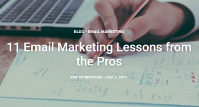 11 Email Marketing Lessons from the Pros
