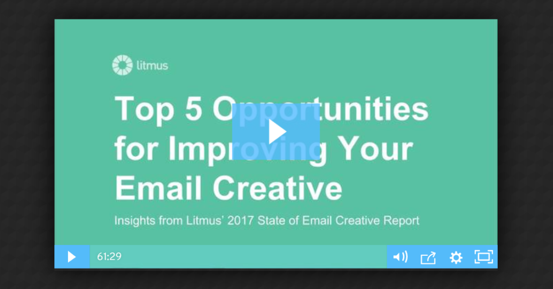 The Top 5 Opportunities for Improving Your Email Creative webinar recording