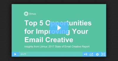 The Top 5 Opportunities for Improving Your Email Creative webinar recording