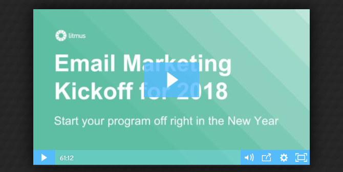 Email Marketing Kickoff for 2018 webinar