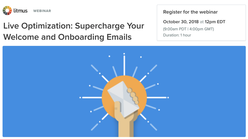 Litmus Live Optimization Webinar - Supercharge Your Welcome and Onboarding Emails