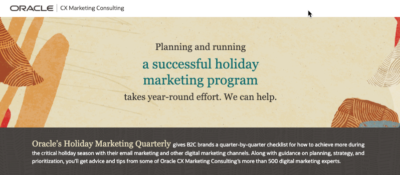Oracle's Holiday Marketing Quarterly