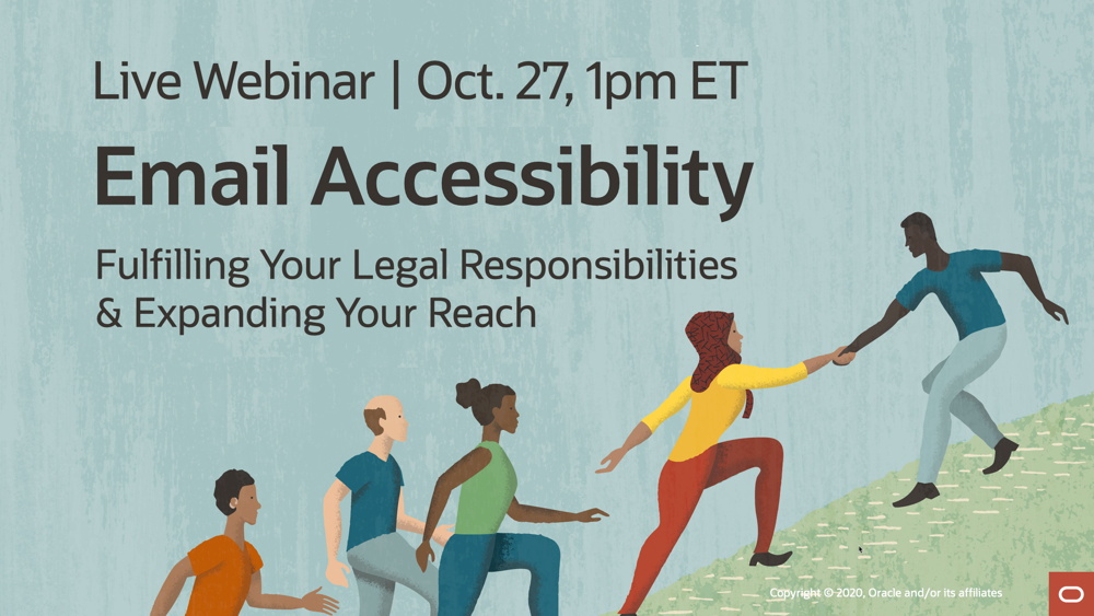 Email Accessibility webinar on Oct 27 1pm ET