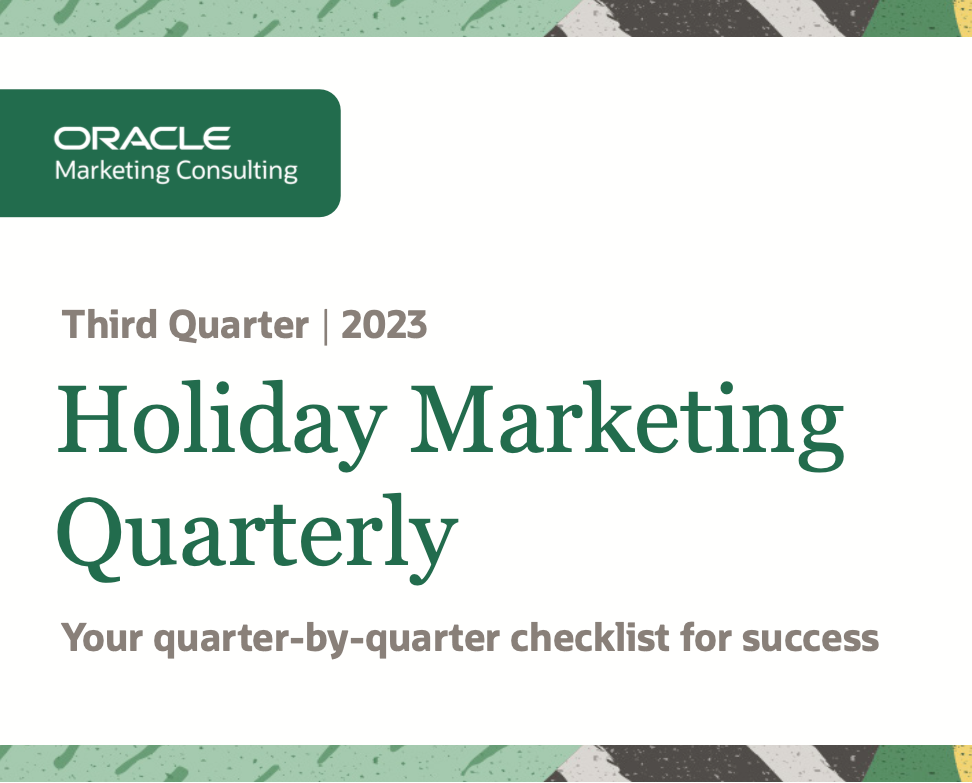 Third Quarter 2023 Holiday Marketing Quarterly